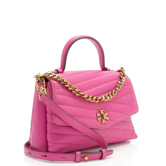 Tory Burch Chevron Leather Kira Top Handle - Picture 2 of 15